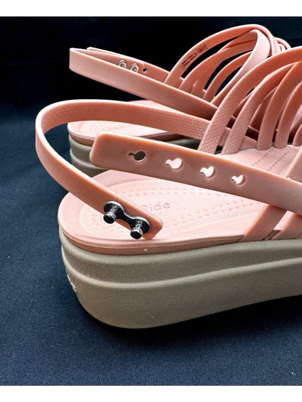 Crocs Brooklyn Strappy Platform Sandals Blush Pink LiteRide Women's Size 8 - Picture 12 of 14